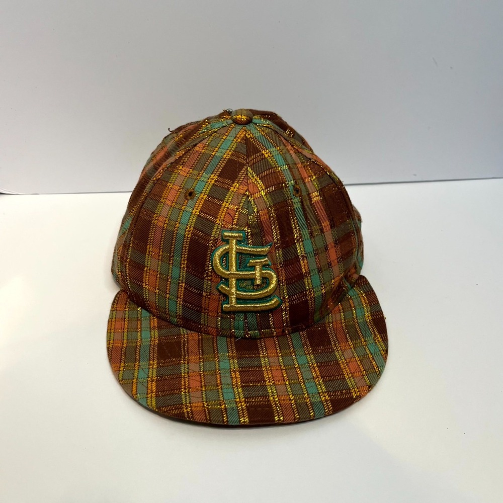 New Era 59Fifty St. Louis Cardinals Men's Baseball Cap 7 1/4 Multi Plaid MLB Hat